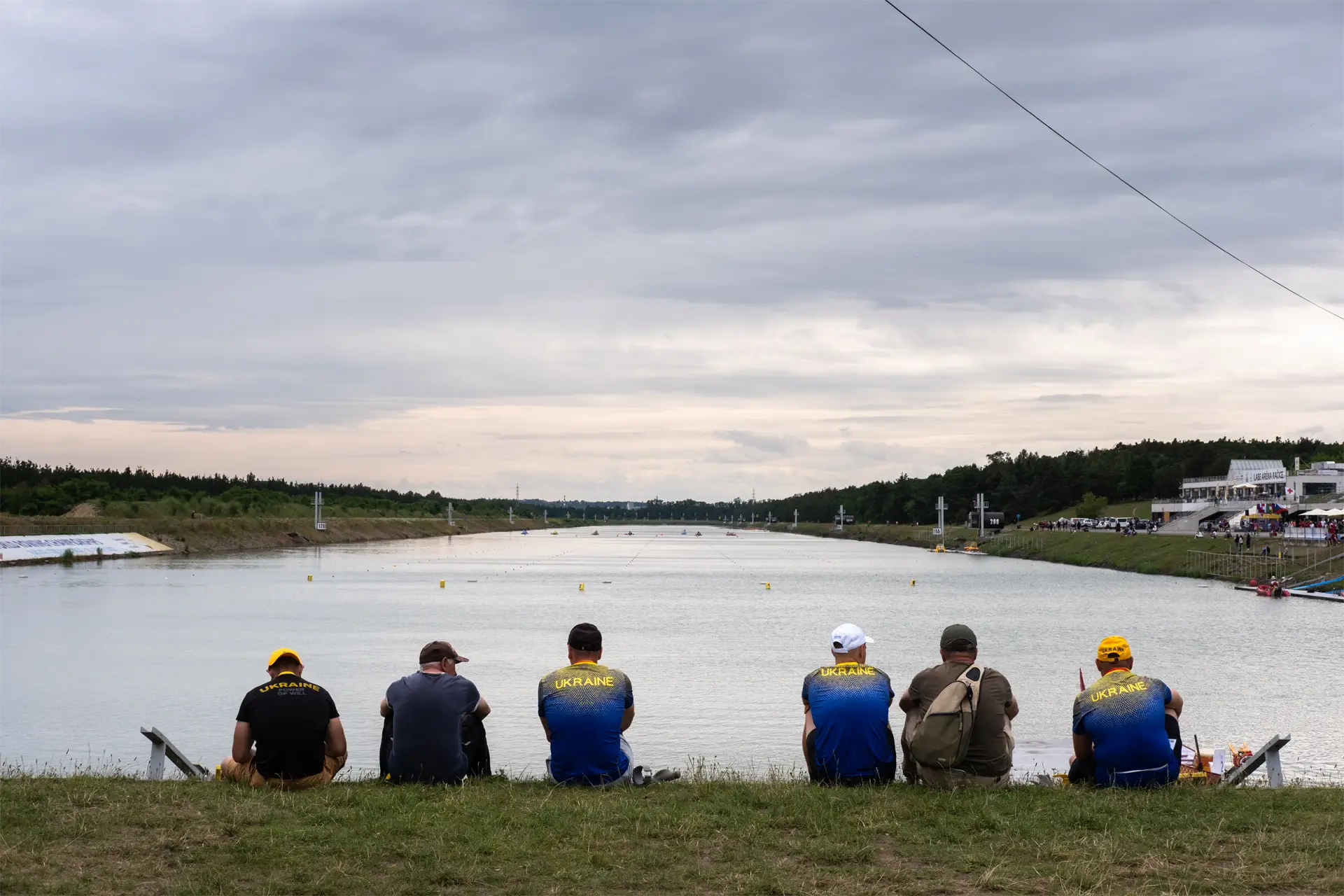 dragon boat race ukrainian team at venue