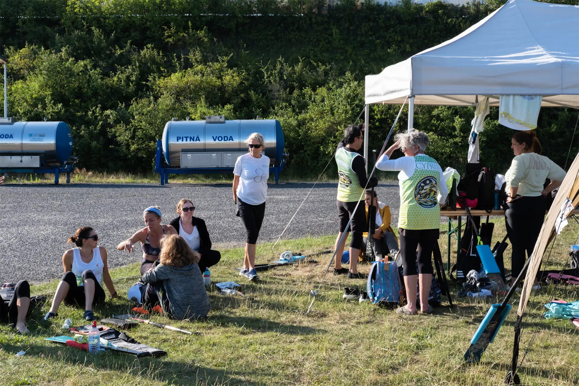 dragon boat cyprus national team relaxing