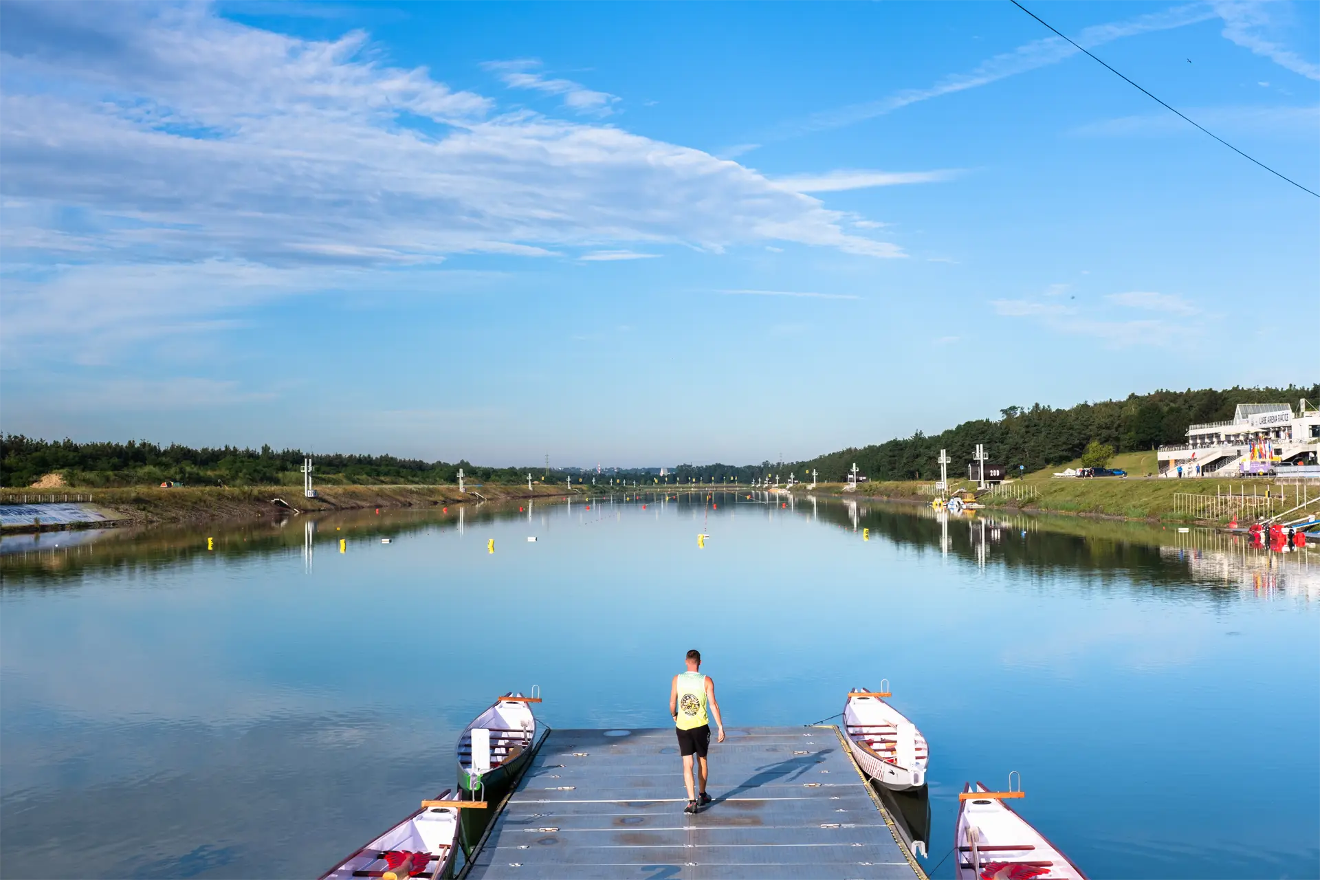 dragon boat cyprus national team male paddler at venue