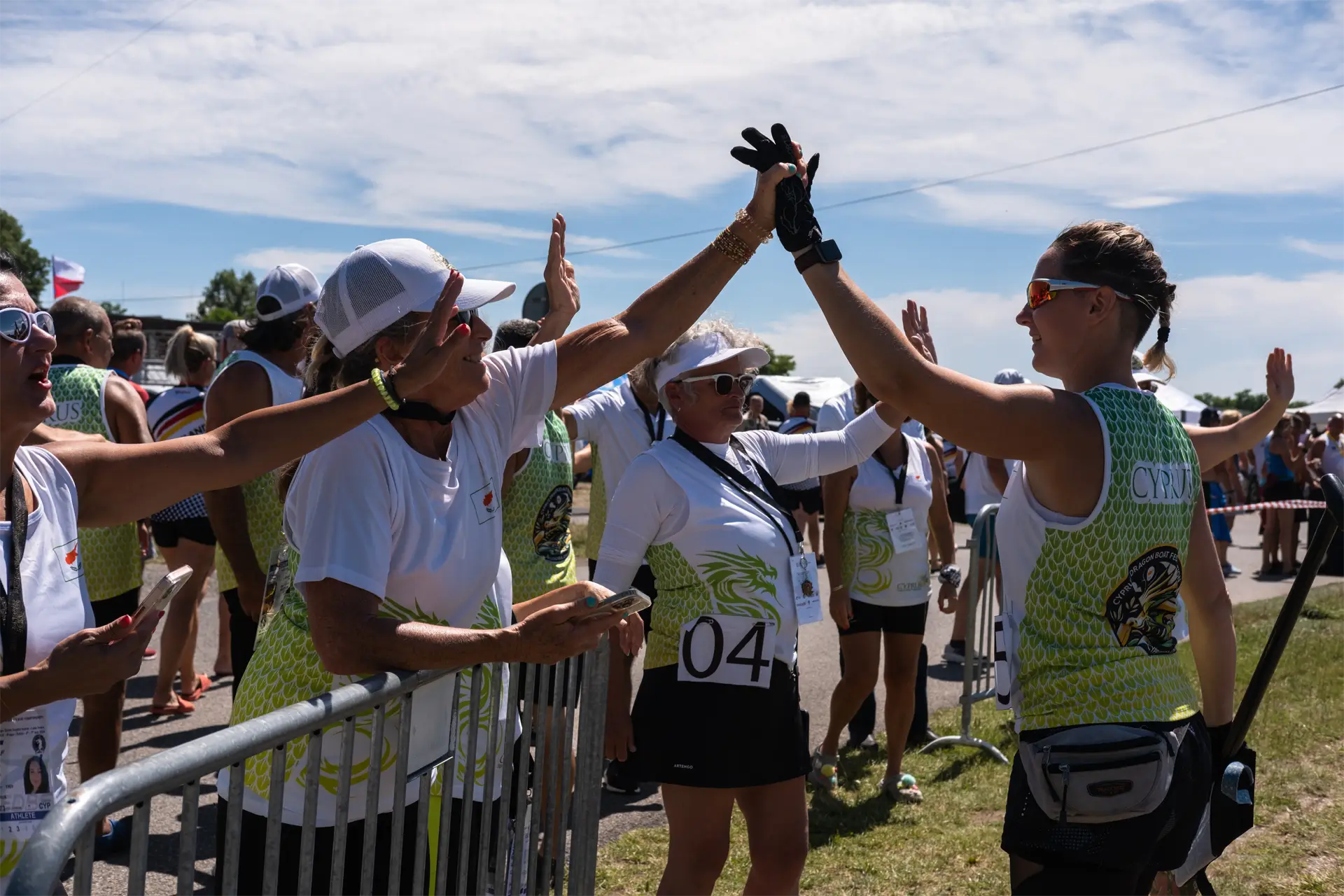 dragon boat cyprus national team high five