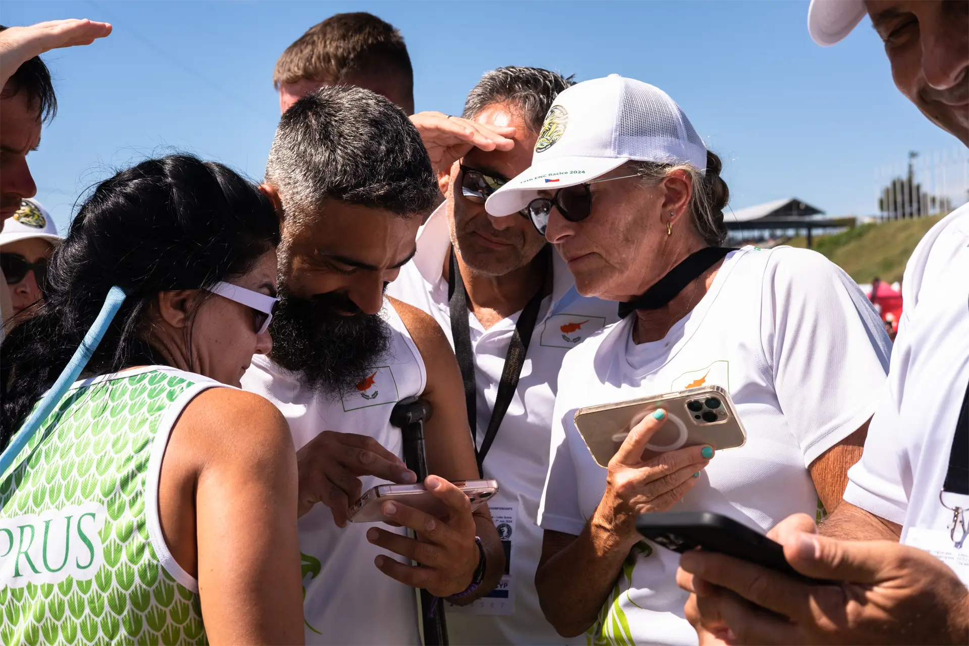 dragon boat cyprus national team paddlers watching