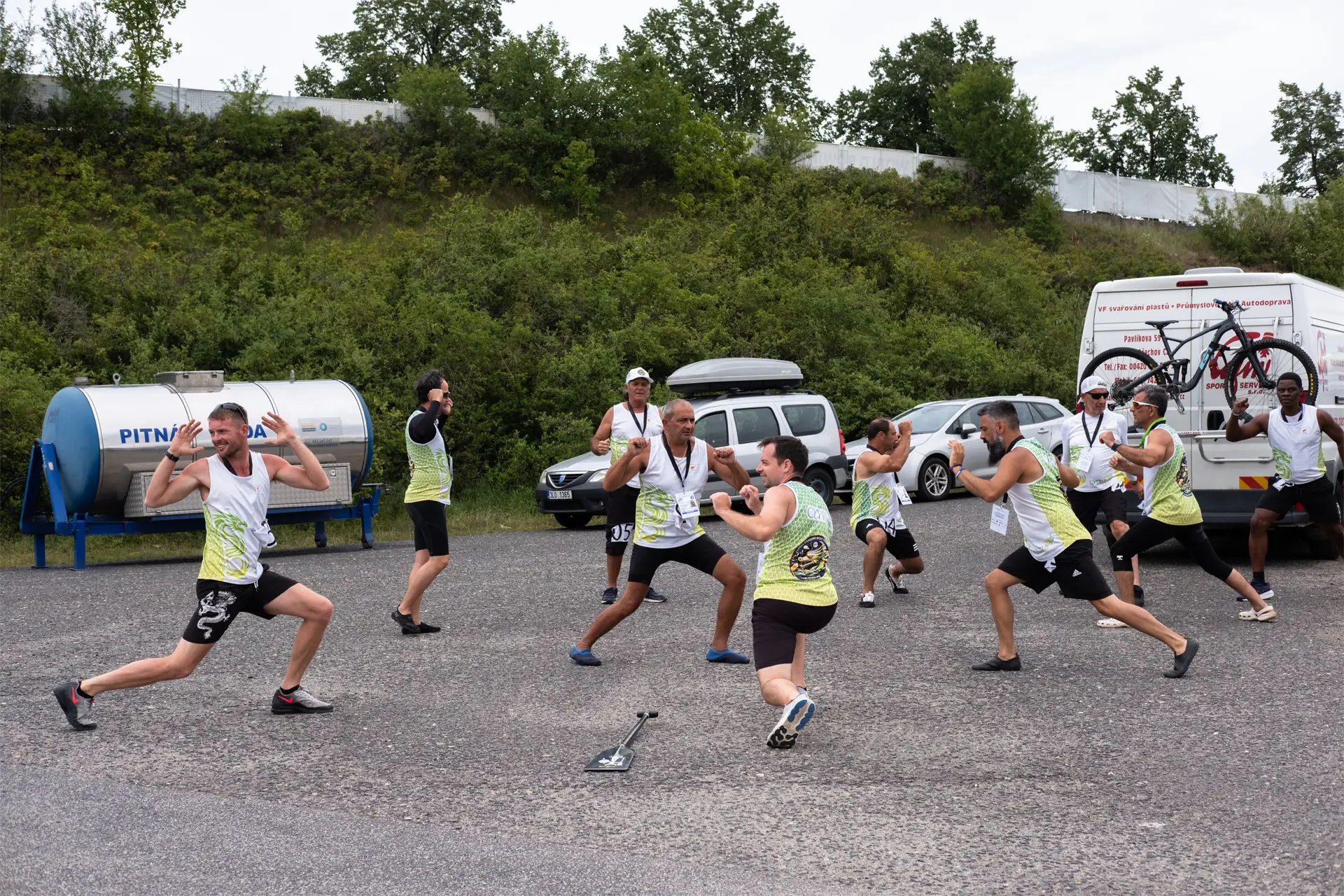 dragon boat cyprus national team warming up