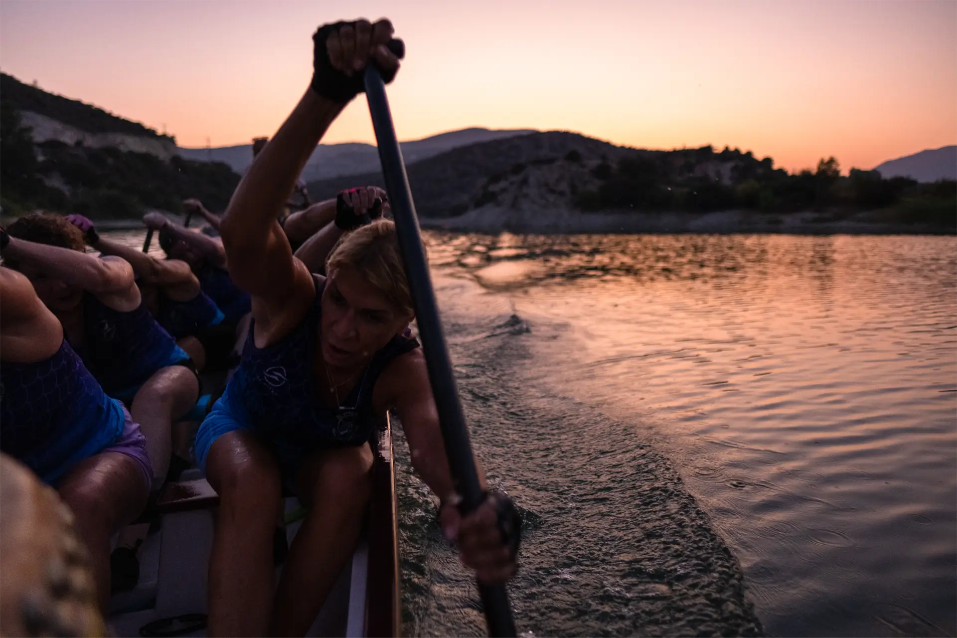 dragon boat cyprus sharks limassol woman front bench