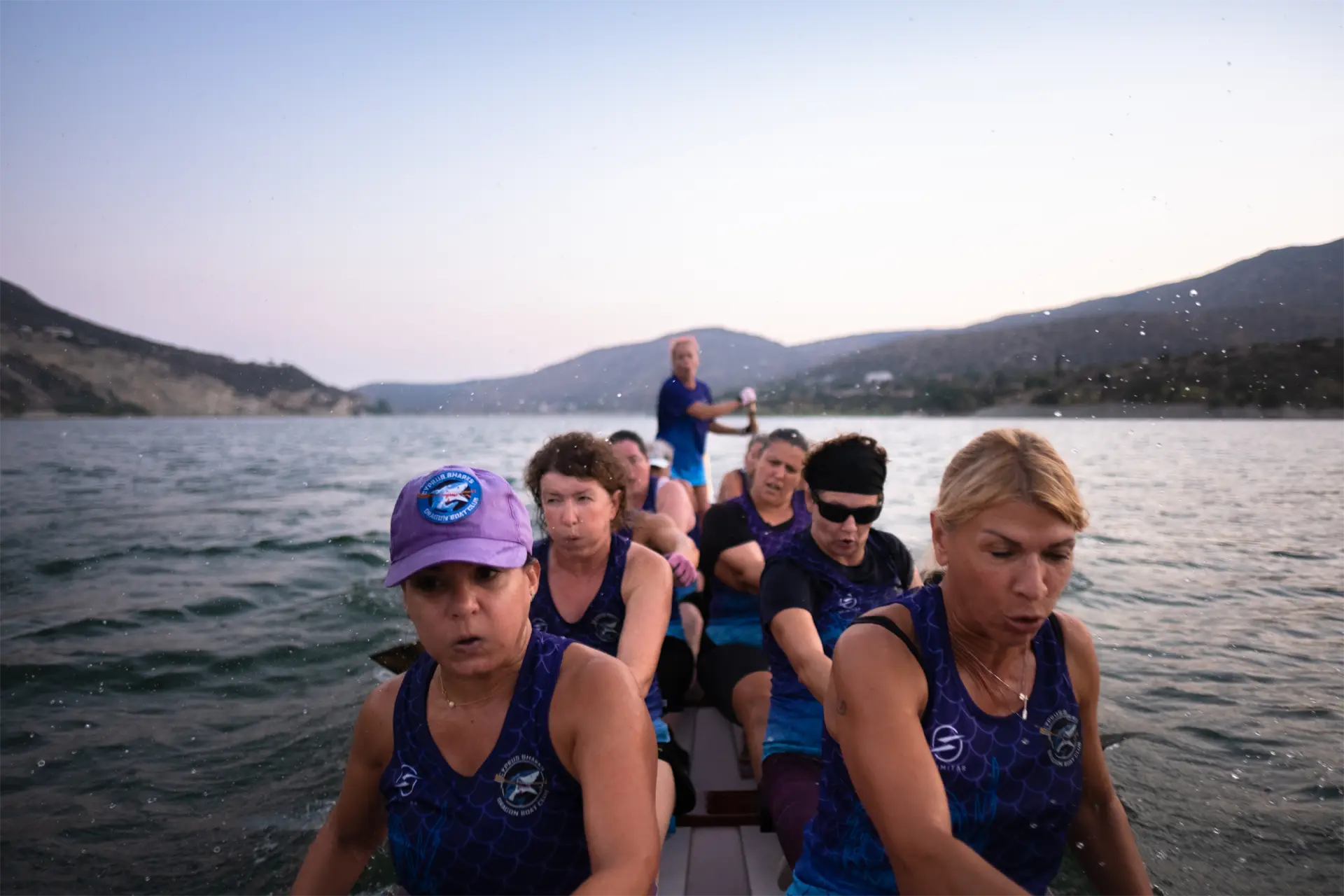 dragon boat cyprus sharks limassol women paddling