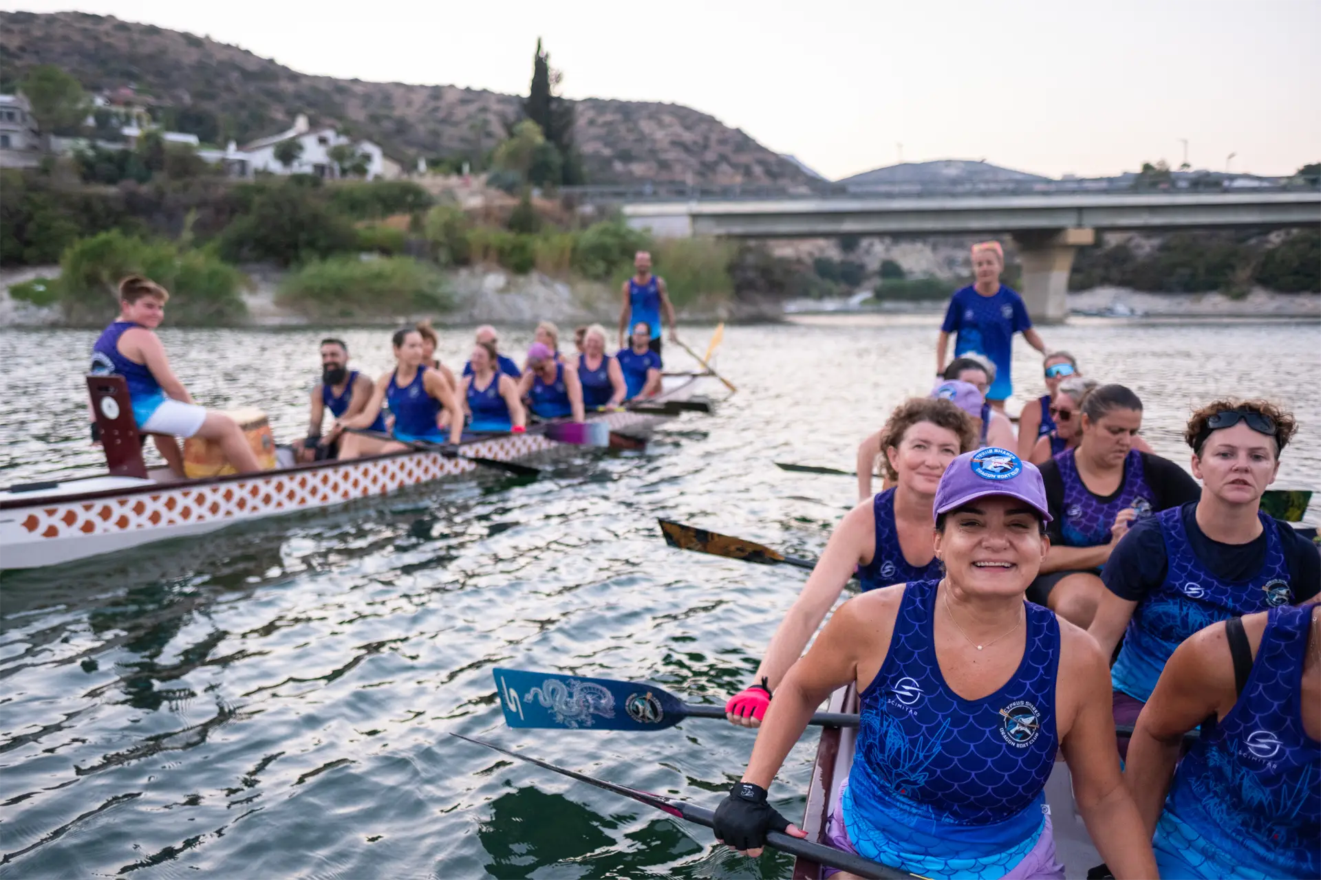 dragon boat cyprus sharks limassol women smiling