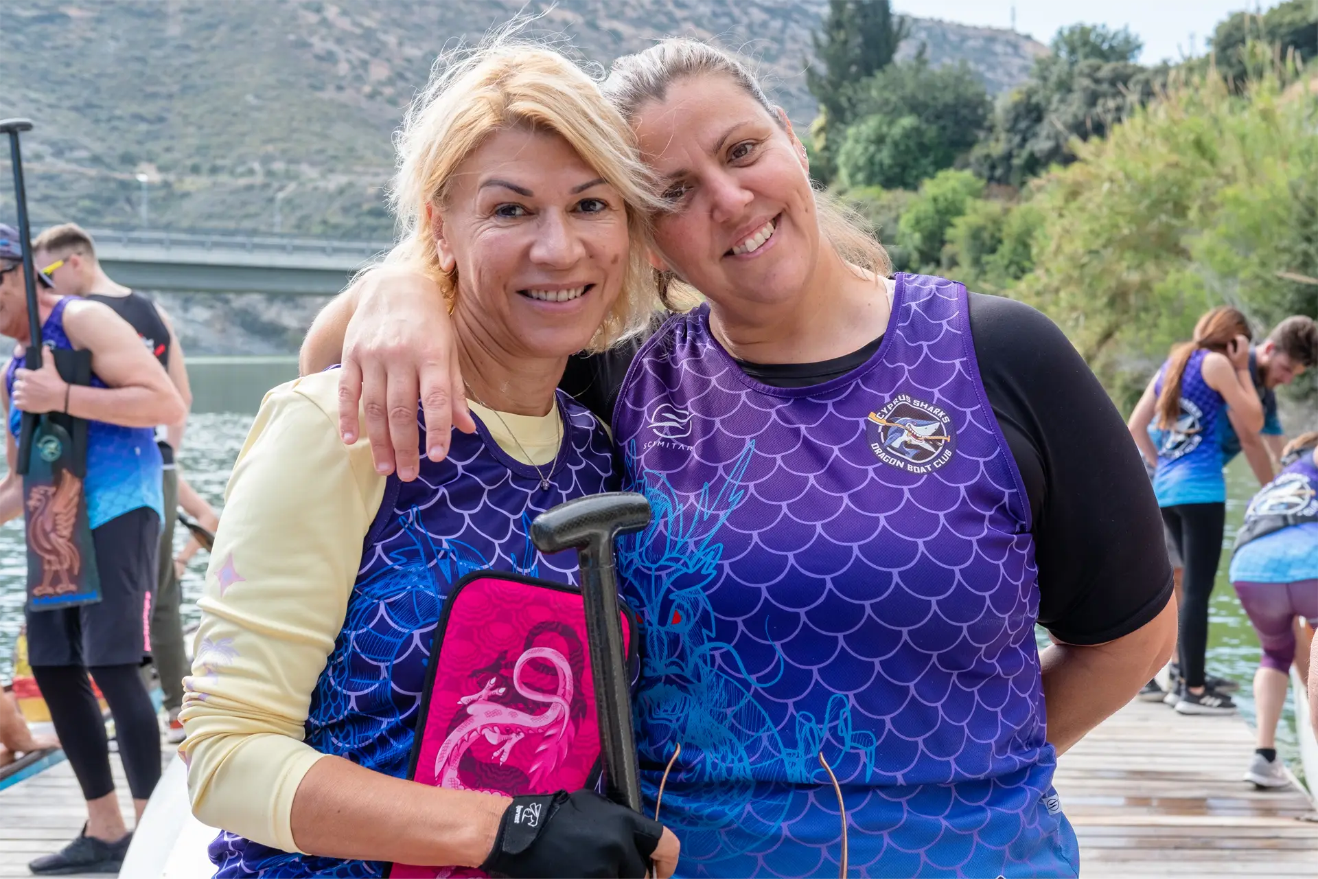 dragon boat cyprus sharks limassol two women